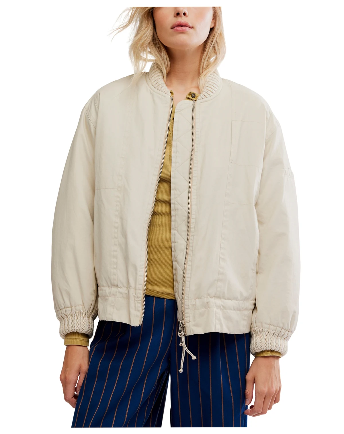 Women's Jax Washed Bomber Long Sleeve Jacket