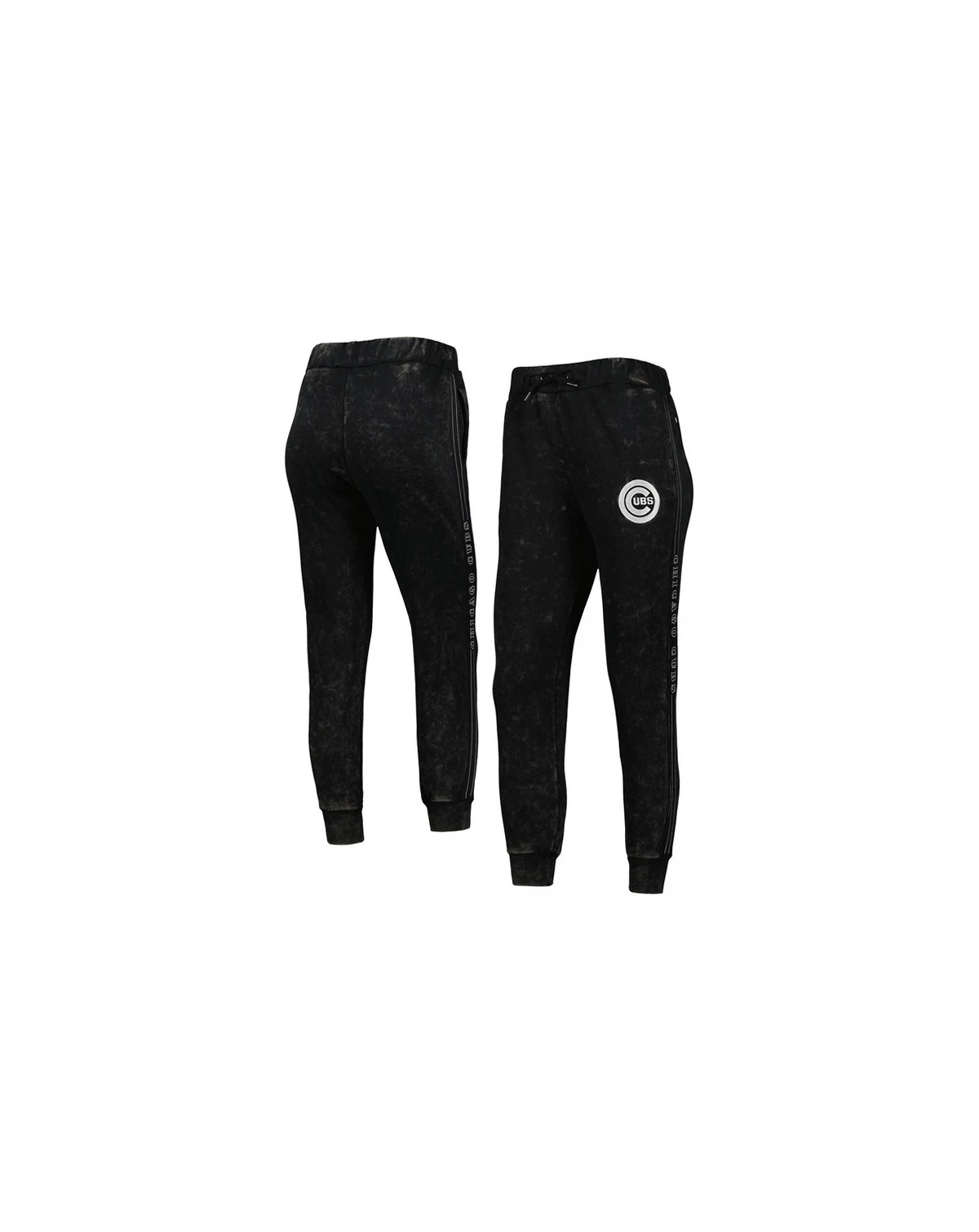 Women's Black Chicago Cubs Marble Jogger Pants