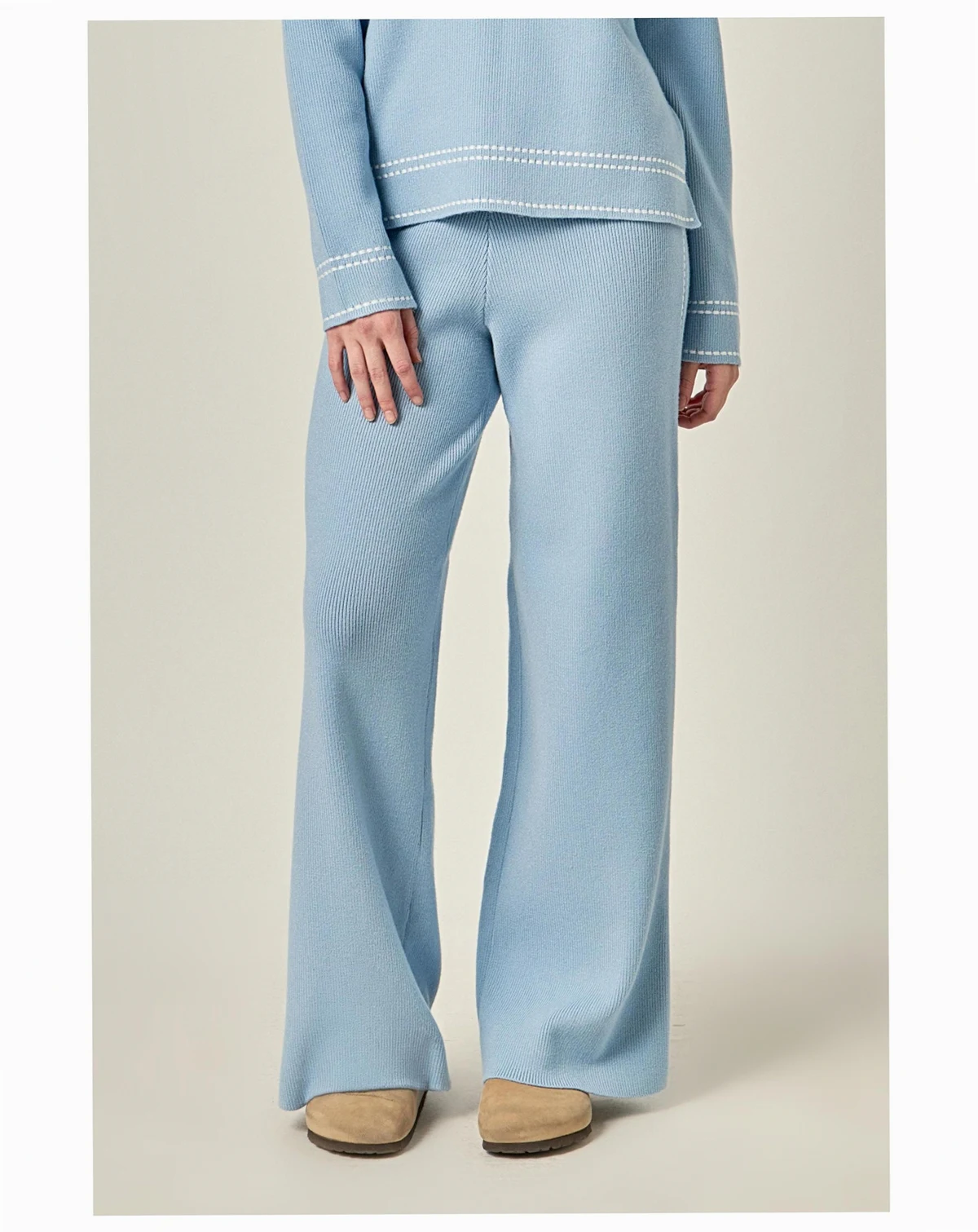 Women's Stitch-Detail Knit Long Pants