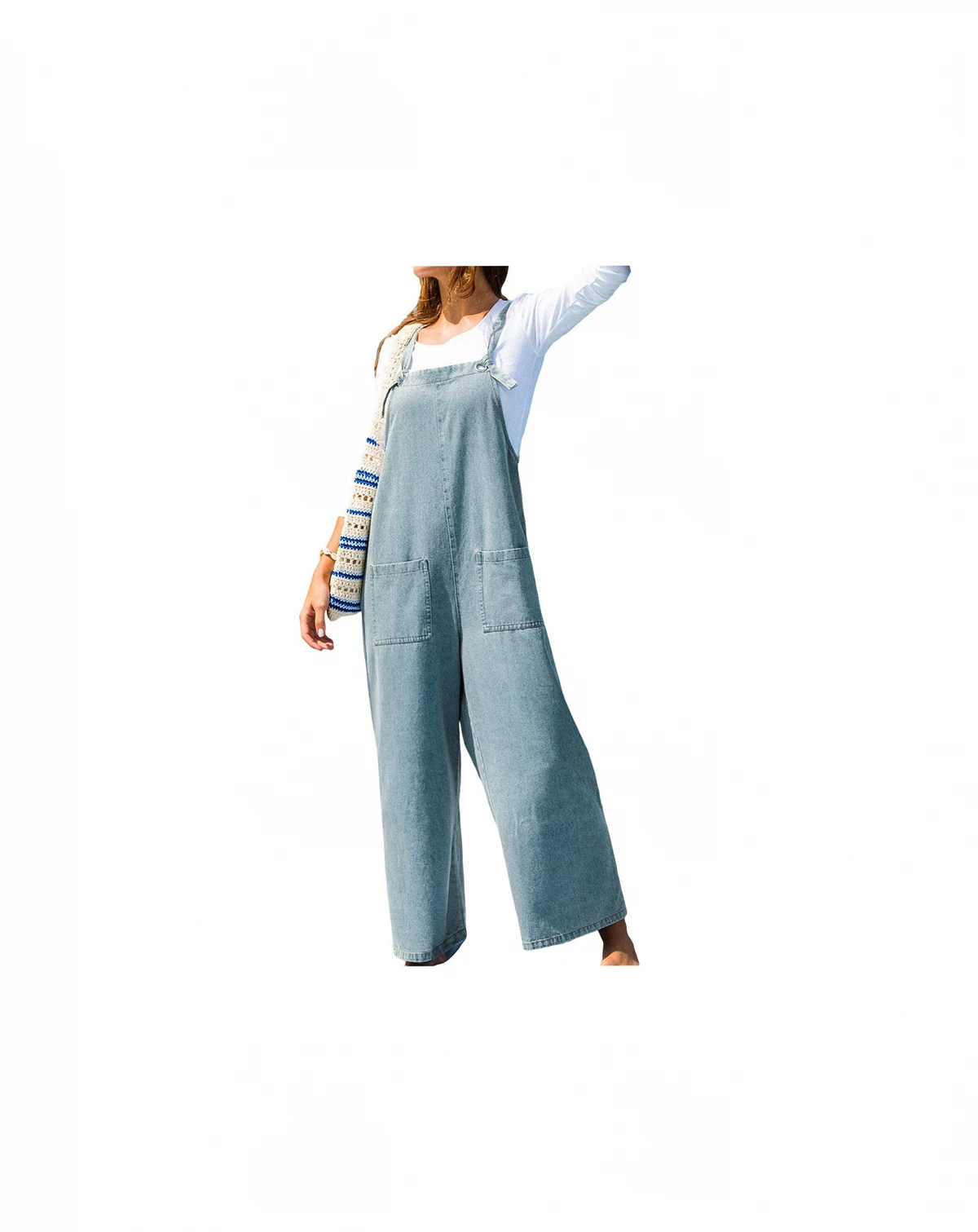 Women's Laid Back Layers Blue Jumpsuit