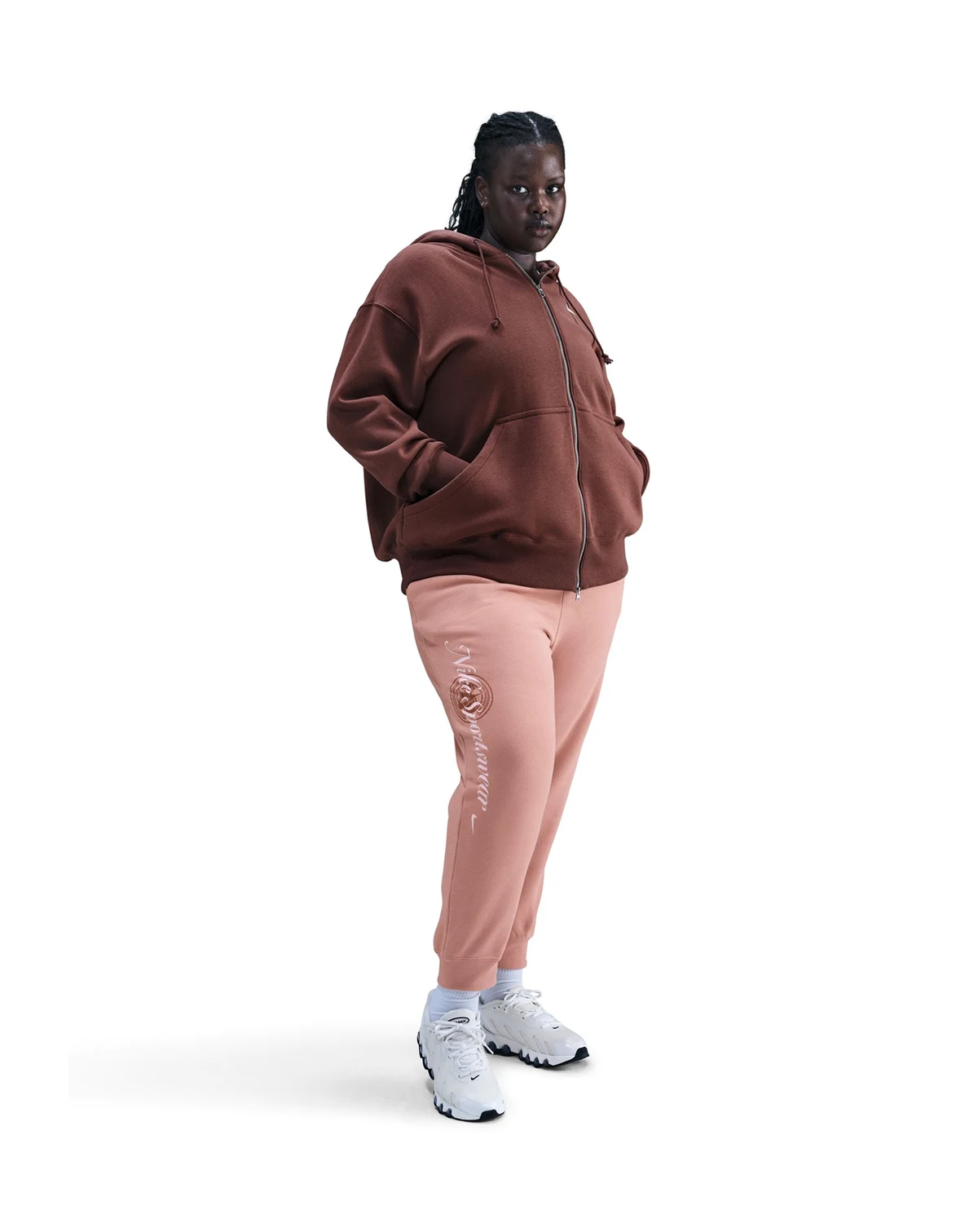 Plus Size Sportswear Club Fleece Mid-Rise Graphic Pants