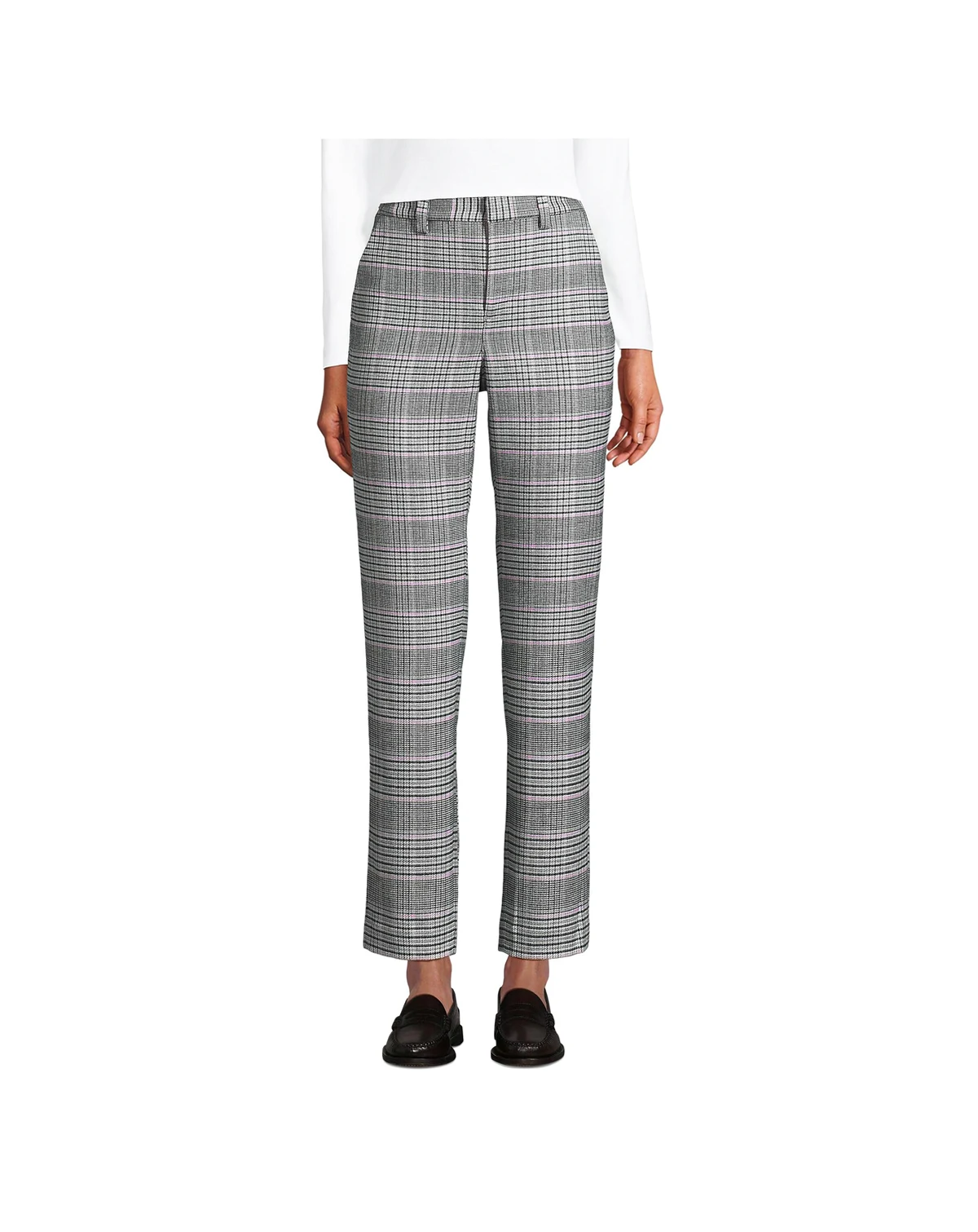 Women's High Rise Brushed Flannel Tapered Ankle Pants