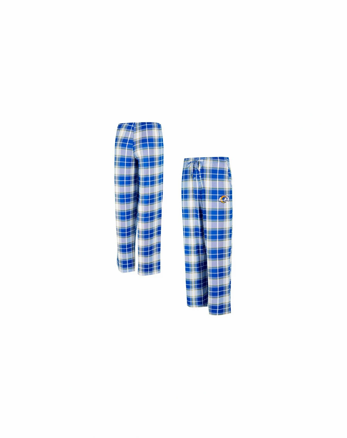 Women's Royal Los Angeles Rams Ashford Plaid Knit Pants