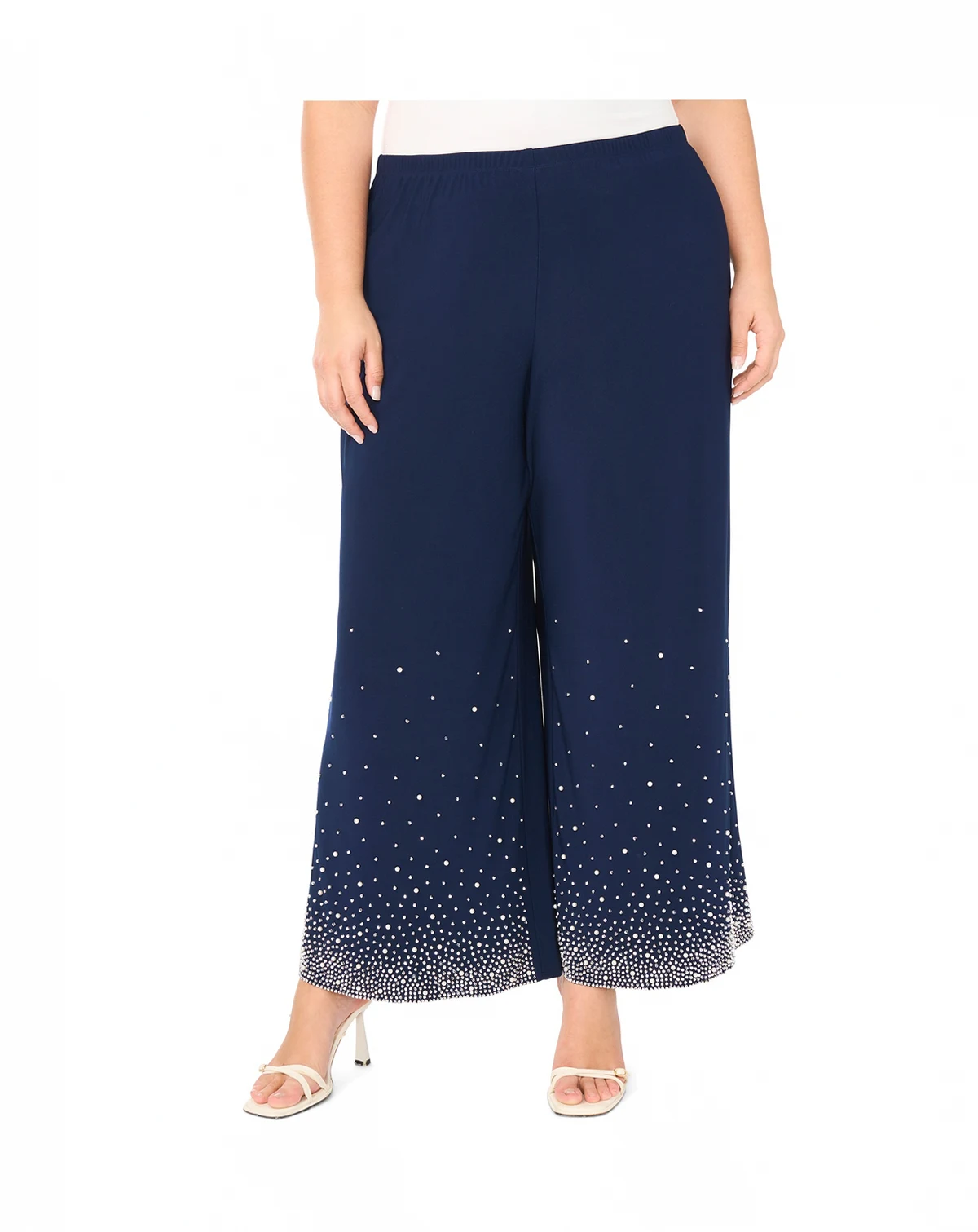 Plus Size Stretch Waist Jersey Pants