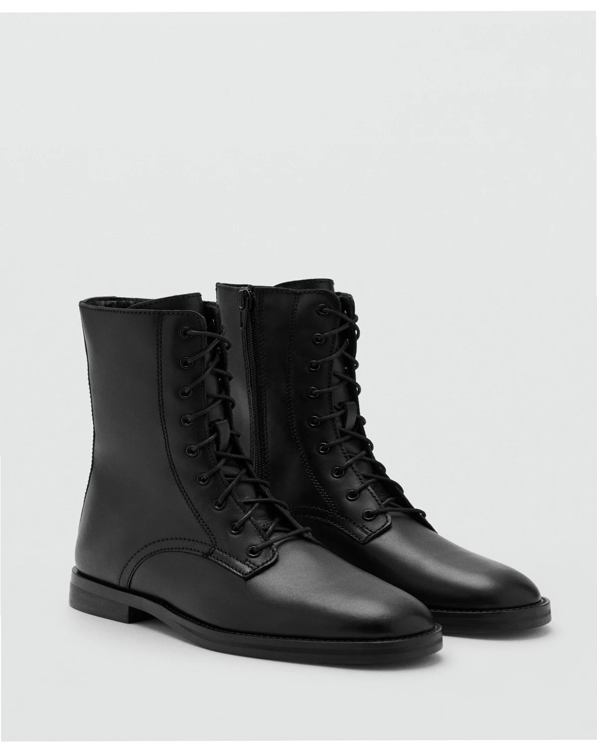 Women's Lace-Up Leather Ankle Boots