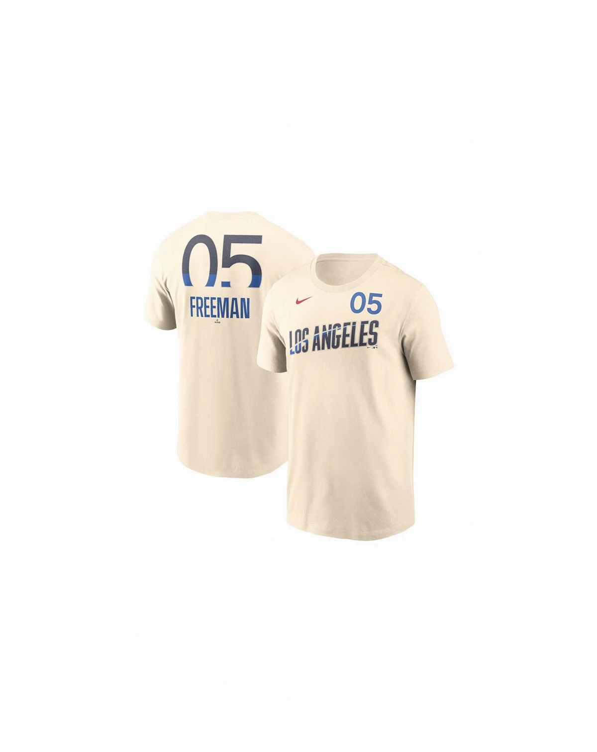Men's Freddie Freeman Cream Los Angeles Dodgers 2024 City Connect Fuse Name Number T-Shirt