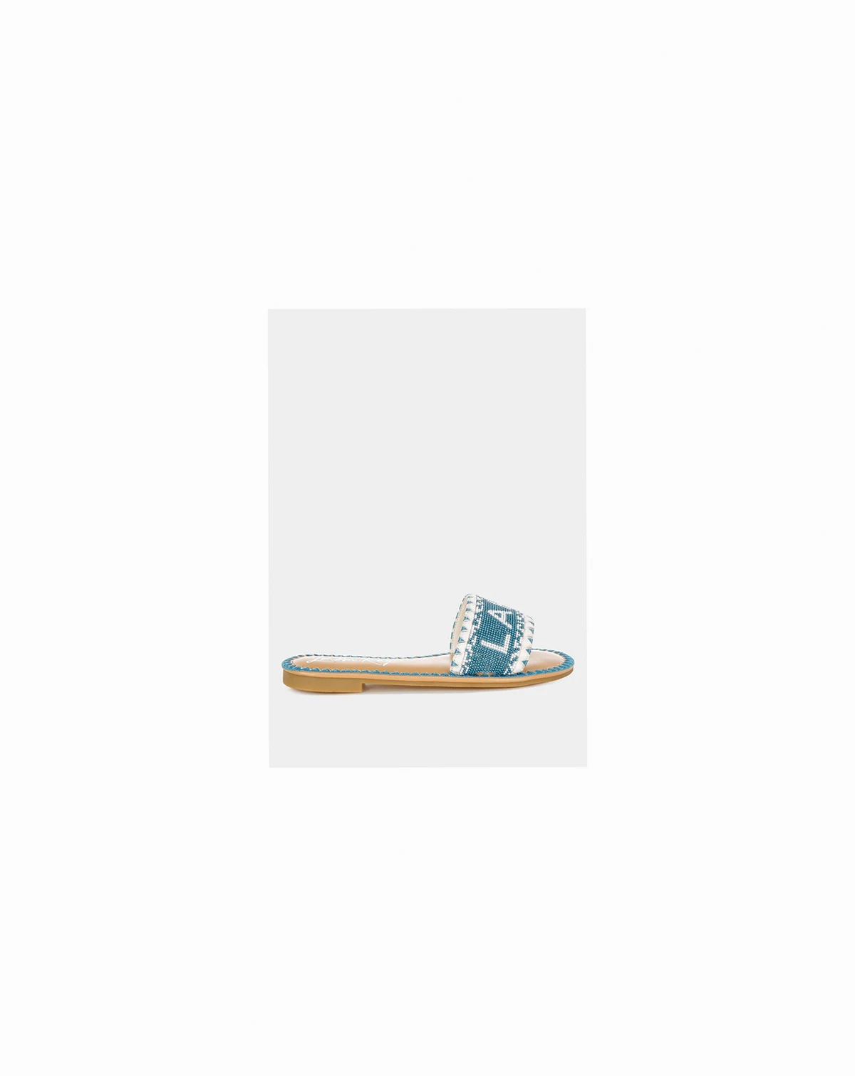 Womens Beaded Lake Como Flat Slip Ons