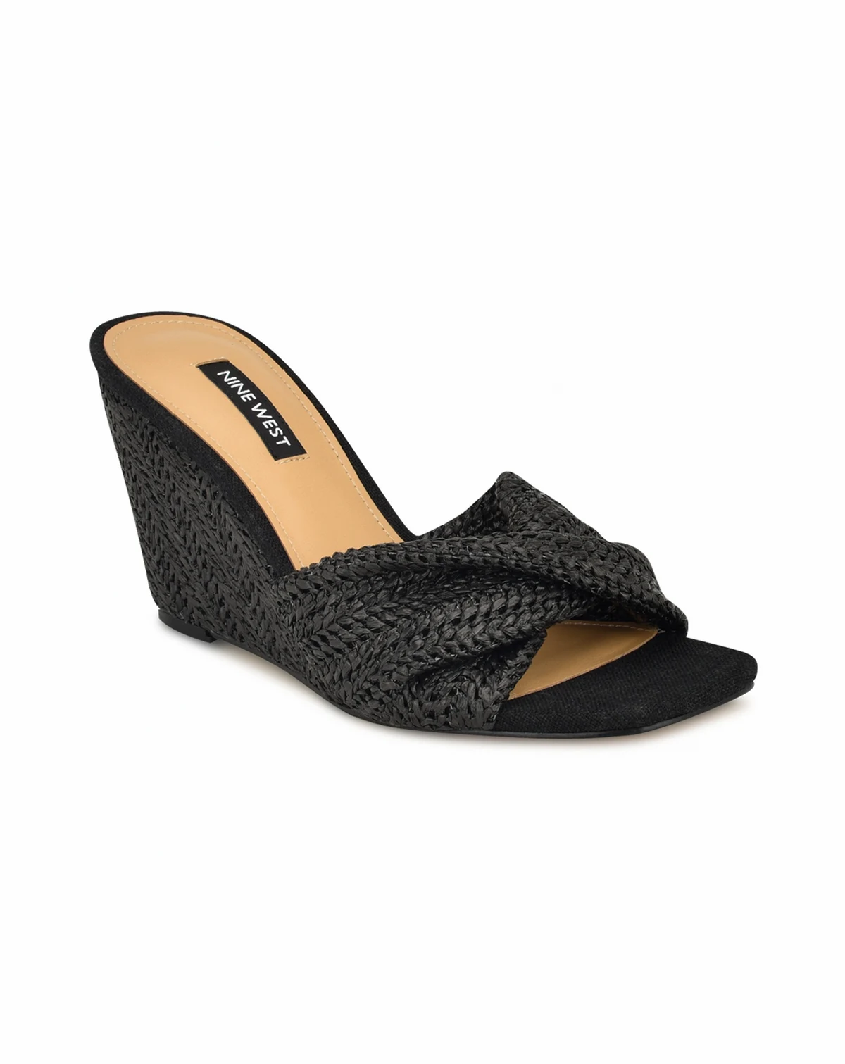 Women's Nikhil Slip-On Square Toe Wedge Sandals