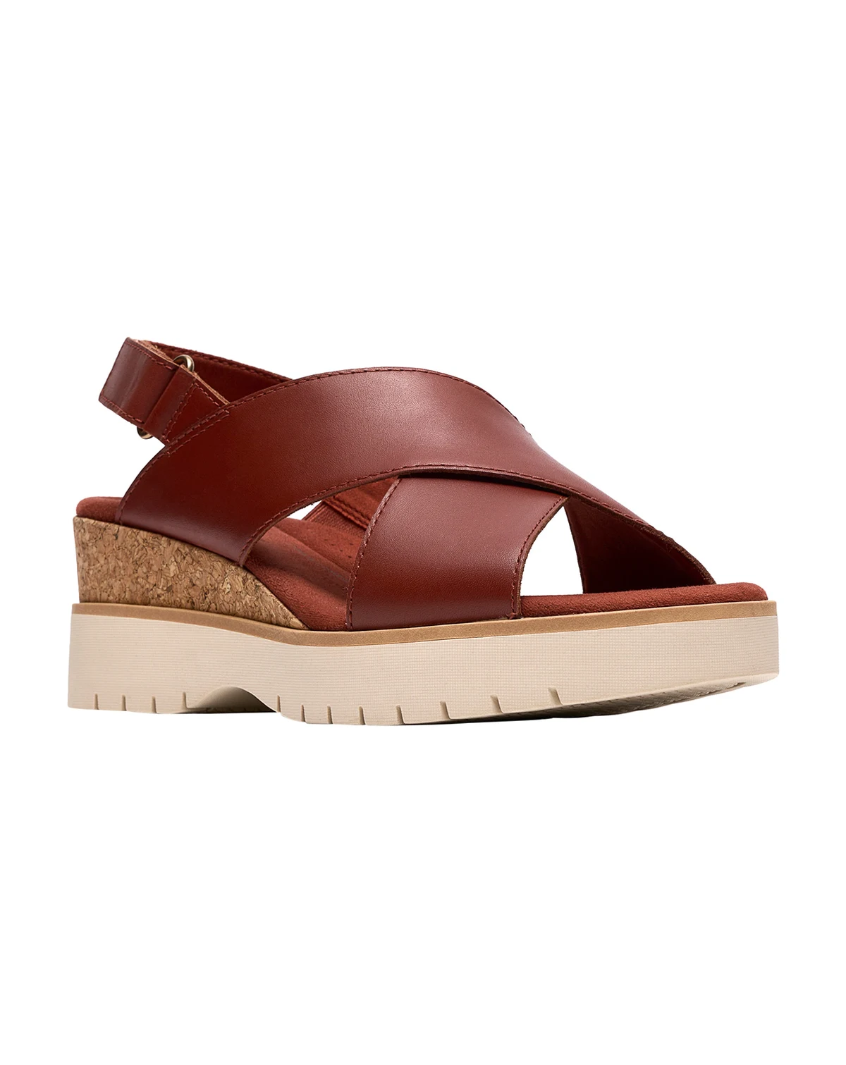 Women's Diaz Cross Round Toe Wedge Sandals