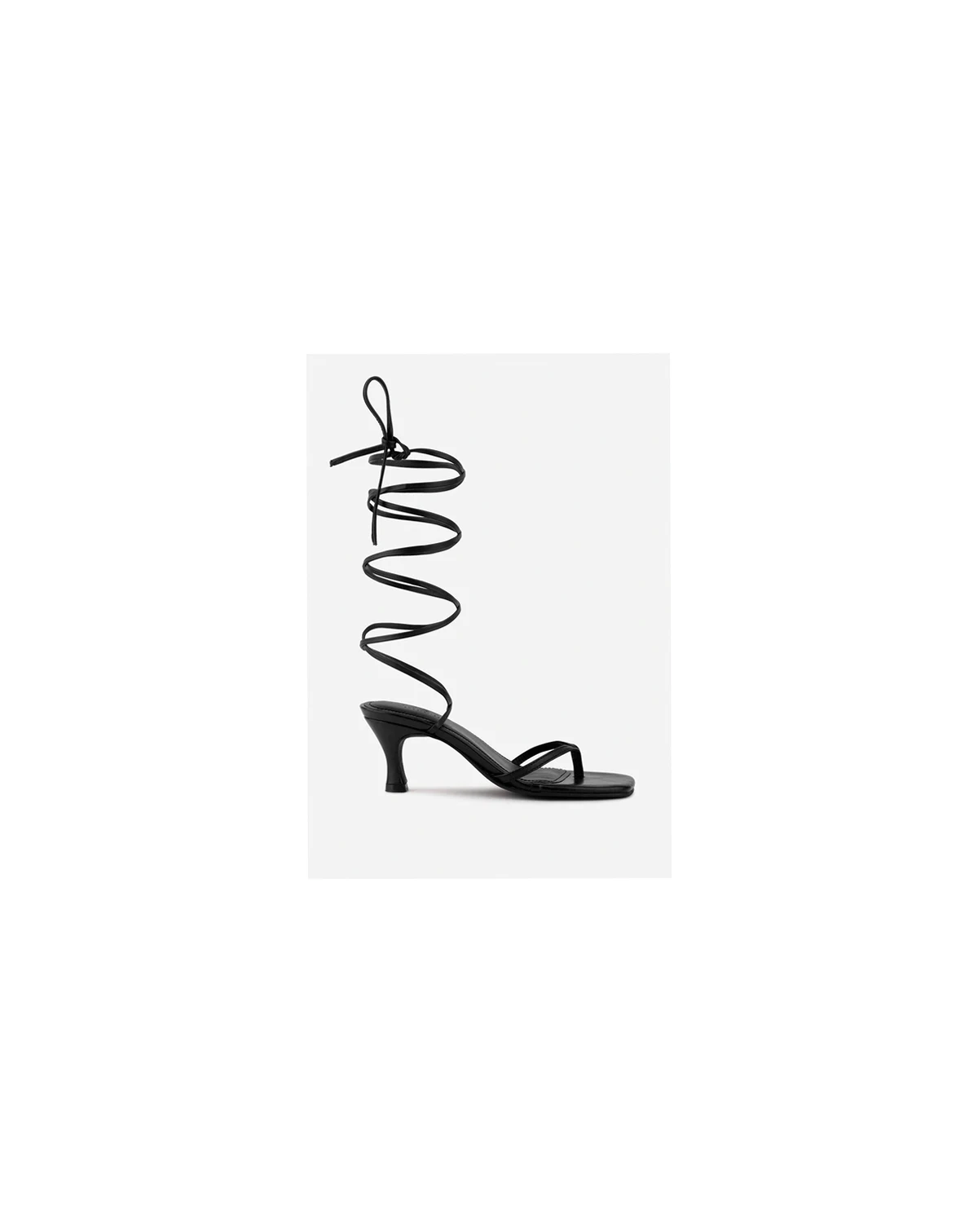 DORITA Womens Kitten Heel Lace Up Sandal