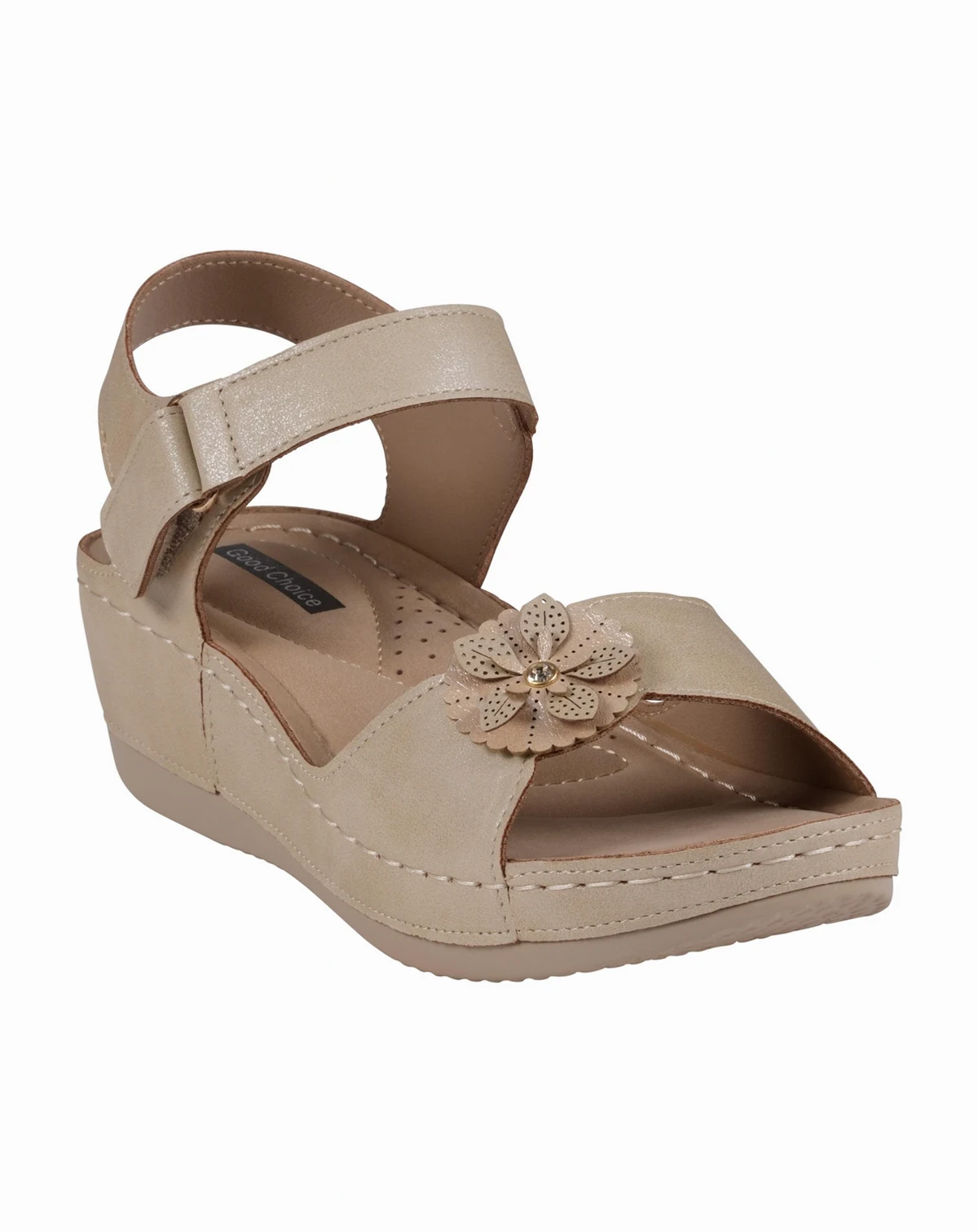 Women's Maxwell Flower Detail Wedge Sandals