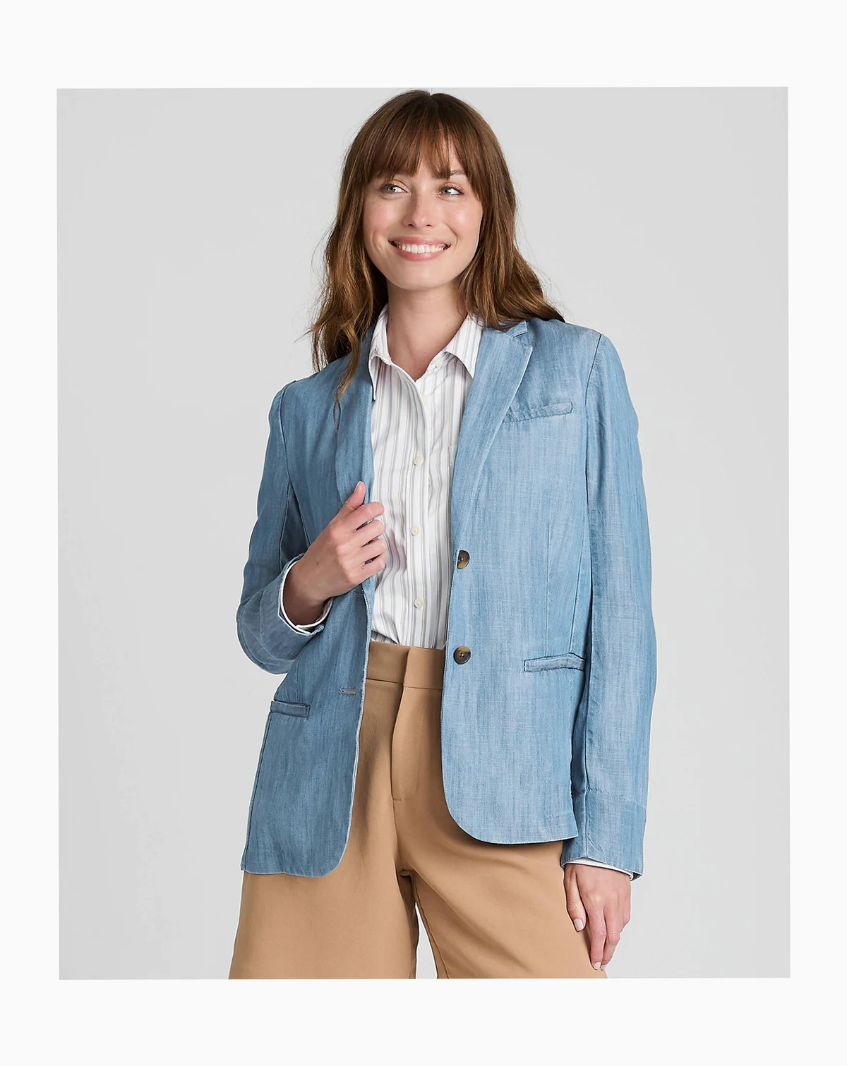 Women's Indigo TENCEL Fiber Relaxed Blazer