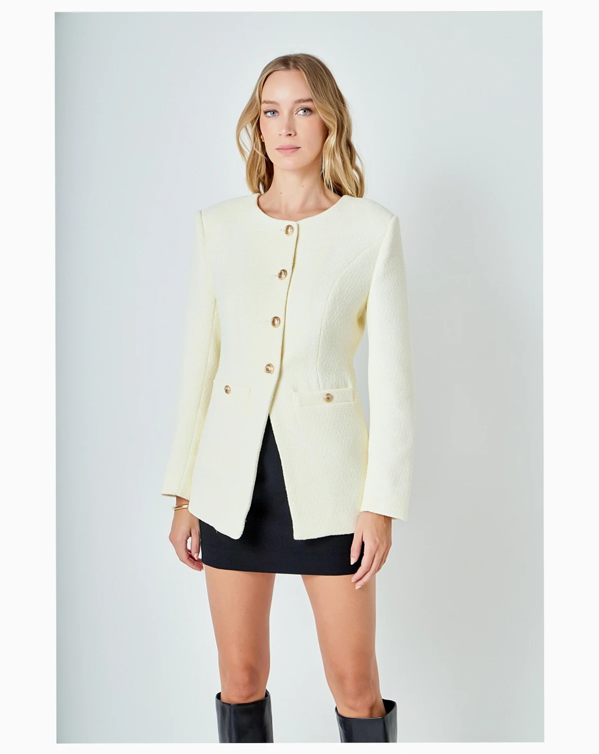 Women's Tweed Buttoned Vest