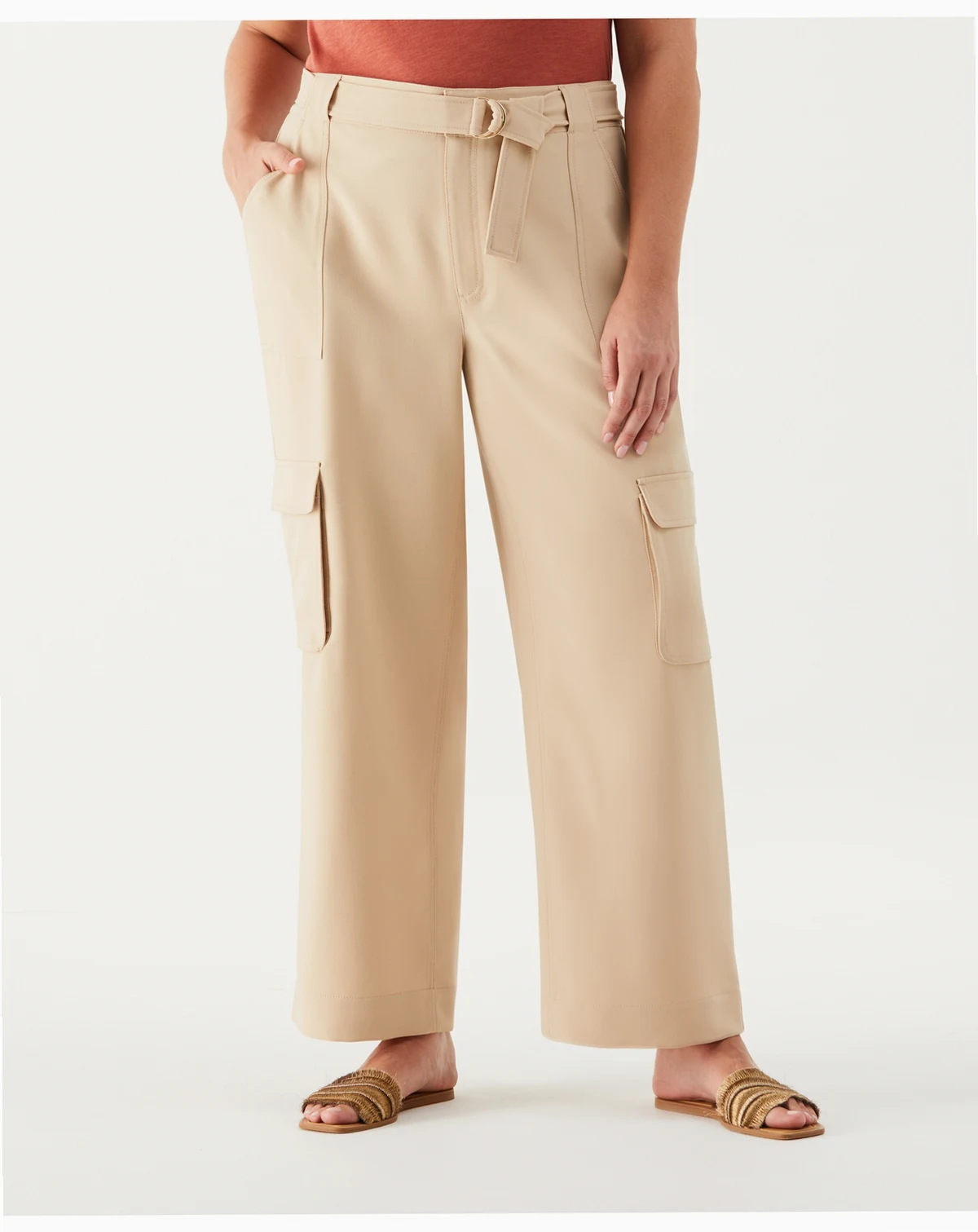Plus Size Wide Leg Cargo Pants