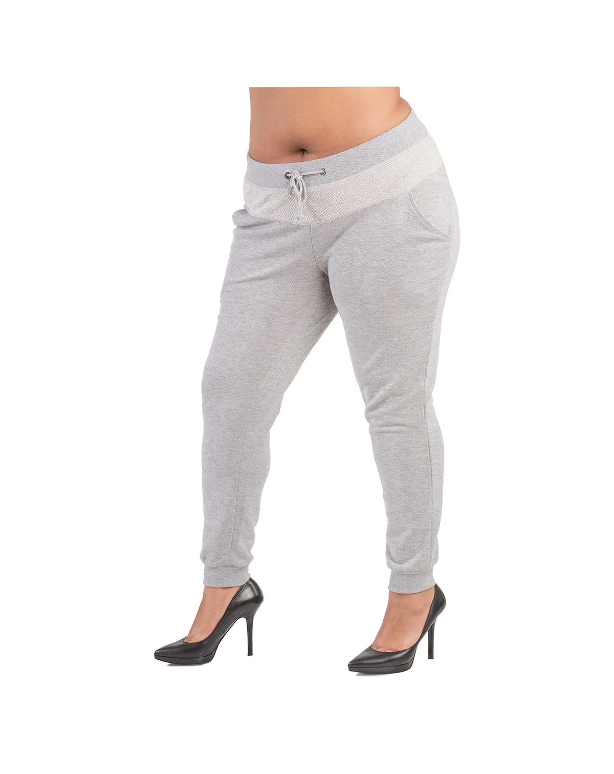 Plus Size French Terry Drawstring Jogger Pants