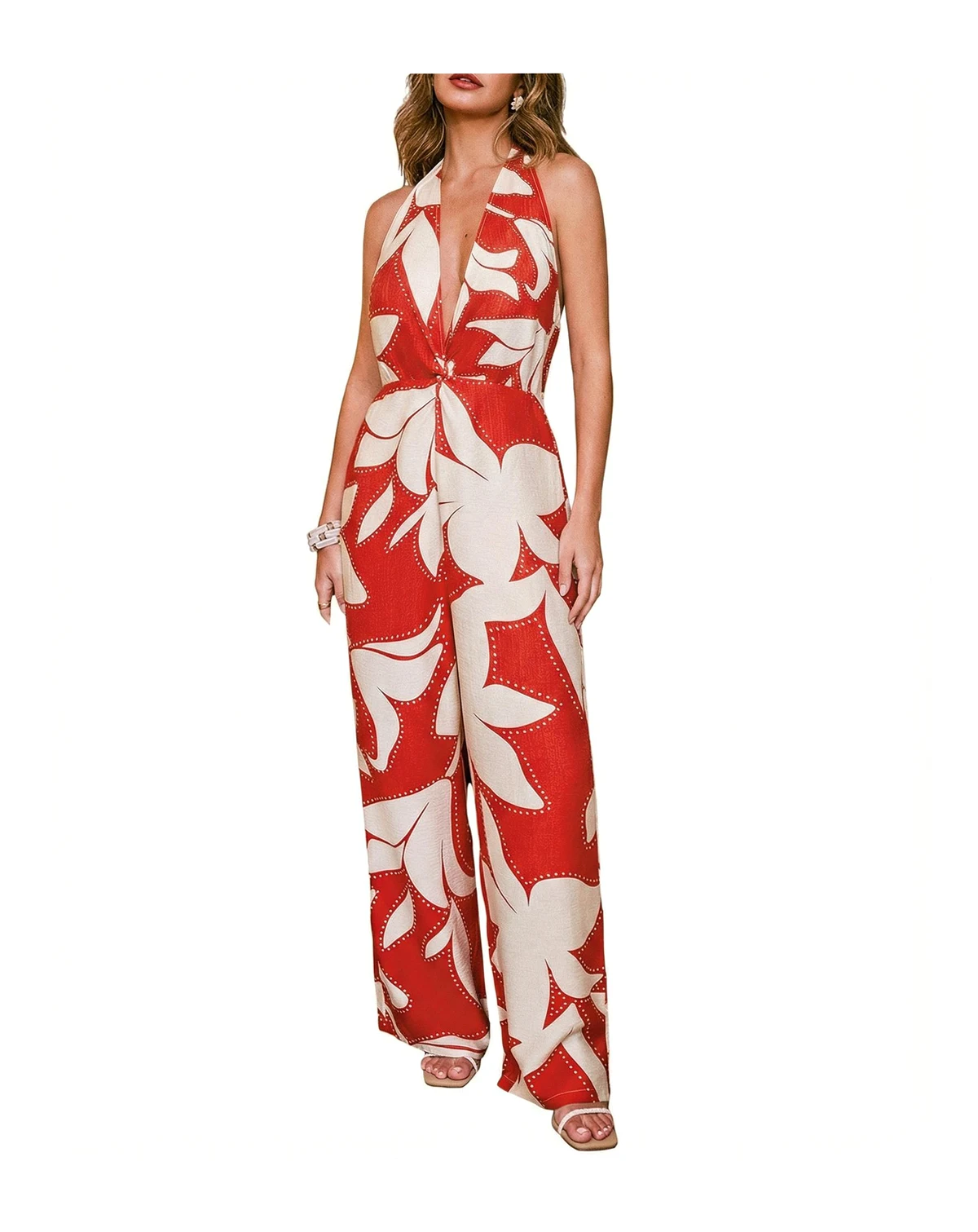 Women's Hibiscus Garden Floral Jumpsuit