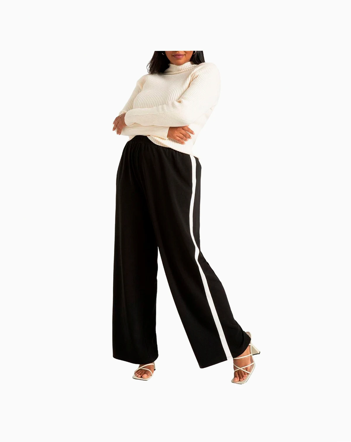 Women's Plus Size Track Pant With Side Stripe