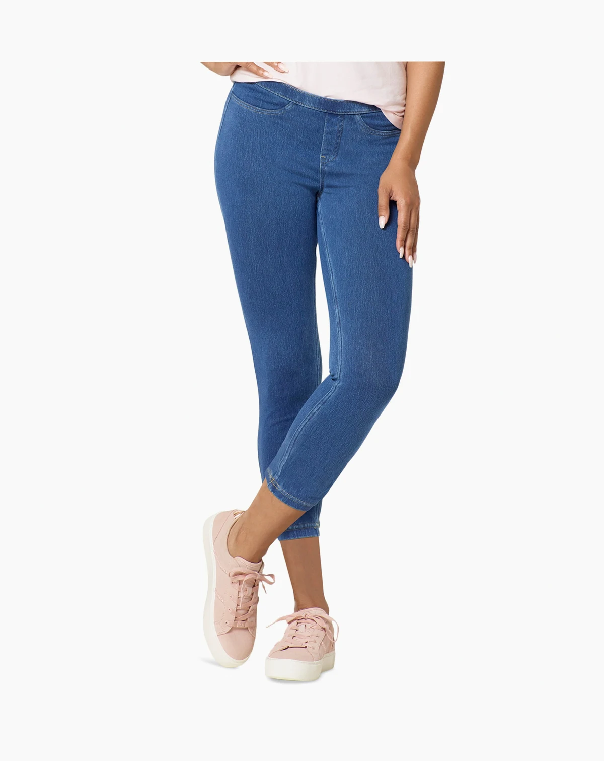 Women's Mid-Rise Pull-On Denim Capri Leggings