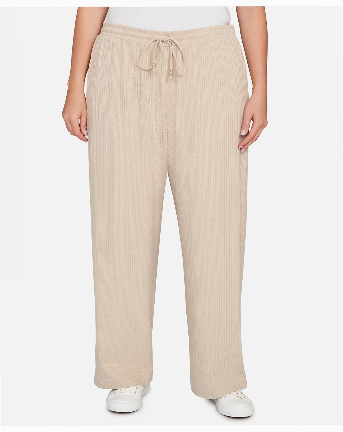 Plus Size Solid Texture Hatchi Casual Pant