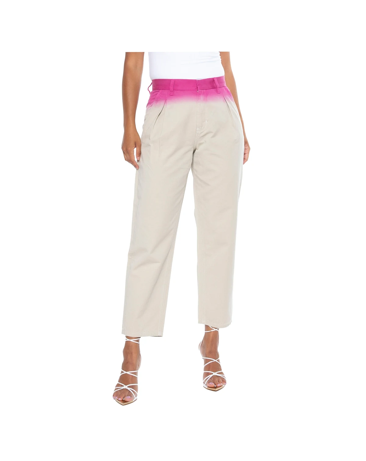 Women's Straight-Leg Dip Dye Trousers
