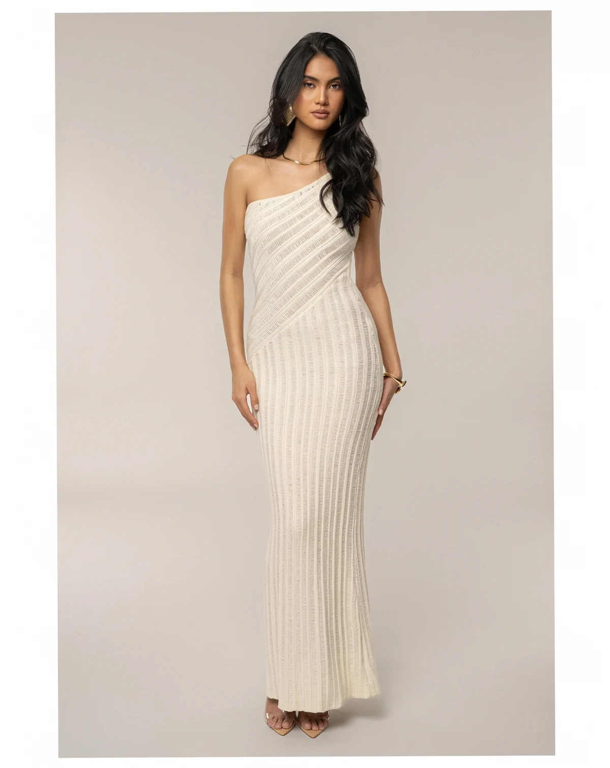 Women's Fringe Knit Maxi Dress