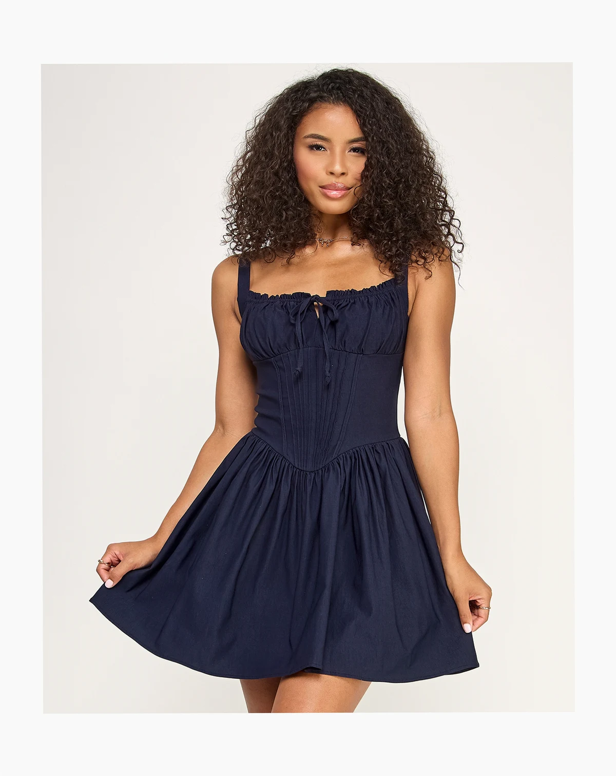 Women's Soft Gathered Bust Corset Dress