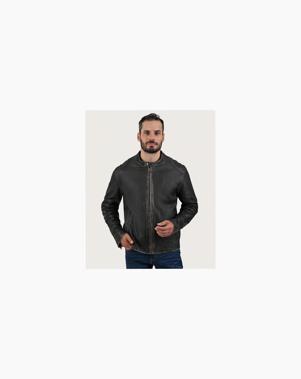 Men's leather Racer Jacket