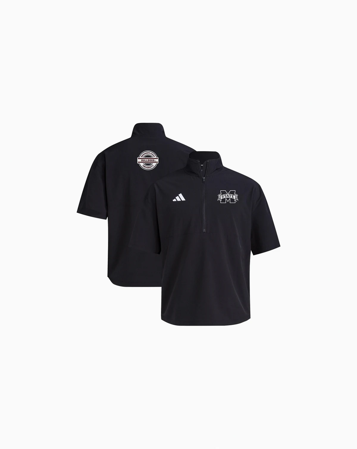 Men's Black Mississippi State Bulldogs 2024 Half-Zip Short Sleeve Training Jacket