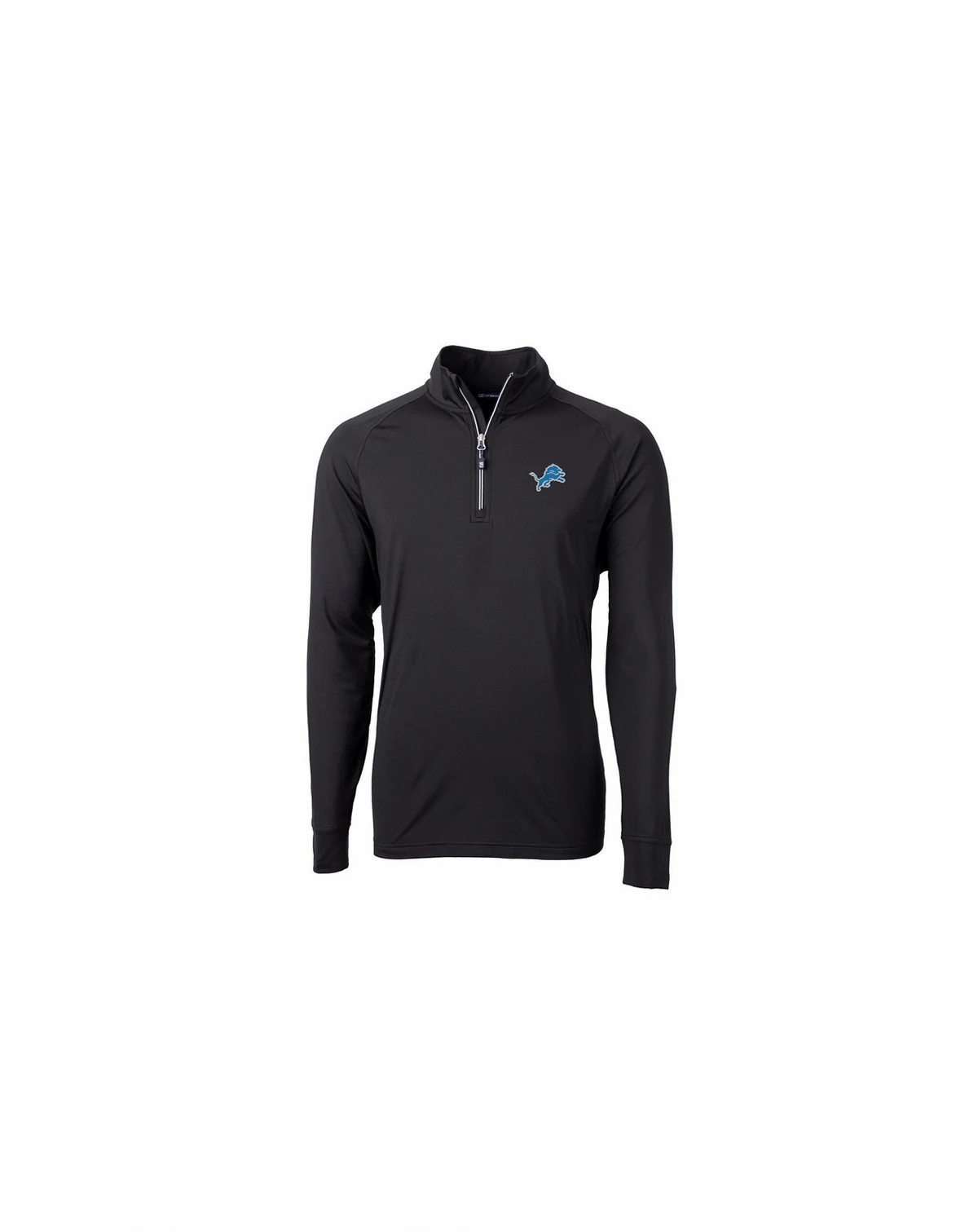 Men's Black Detroit Lions Adapt Eco Knit Quarter-Zip Pullover Jacket
