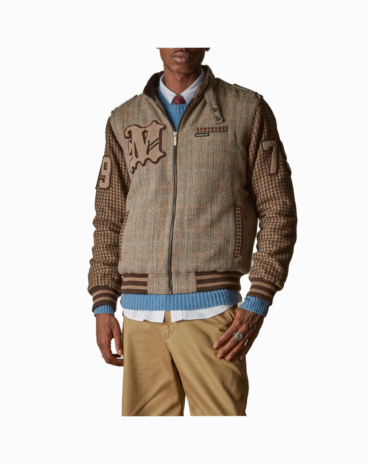 Men's Tweed Varsity Jacket