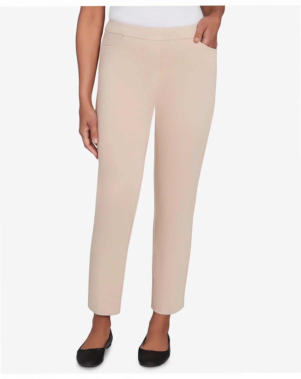 Petite Urban Legend Fitted Twill Medium Length Pants