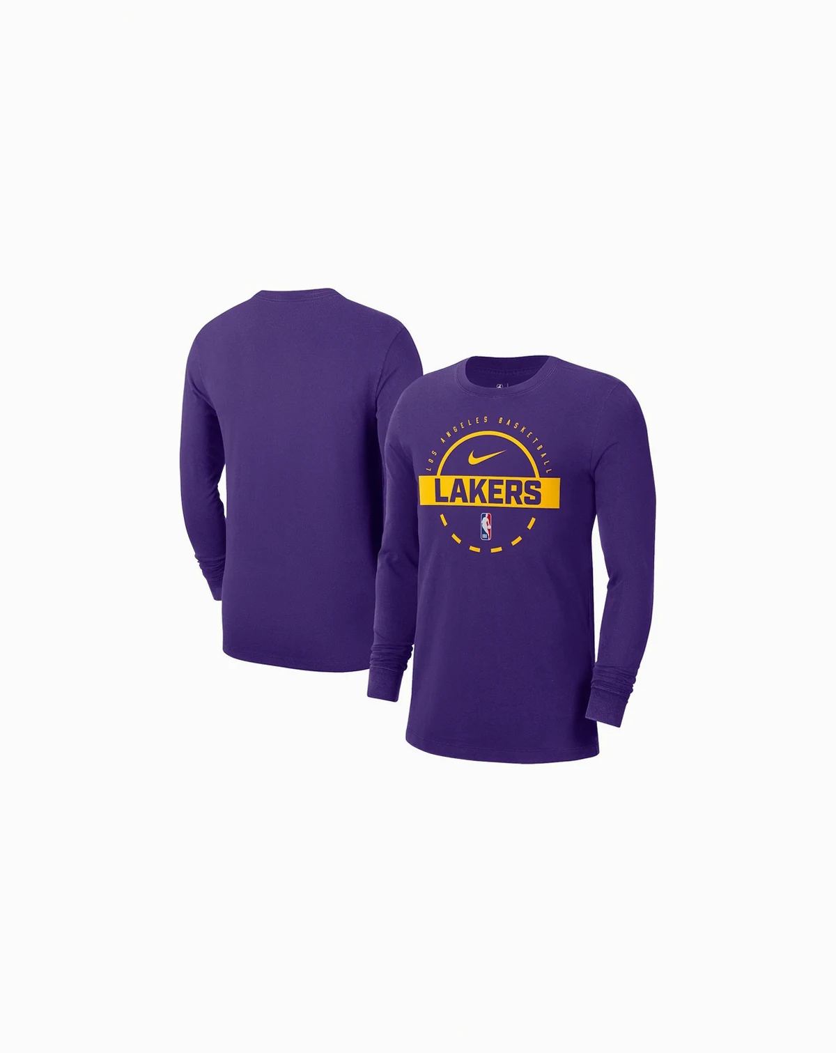 Men's Purple Los Angeles Lakers Authentic Long Sleeve Practice T-Shirt