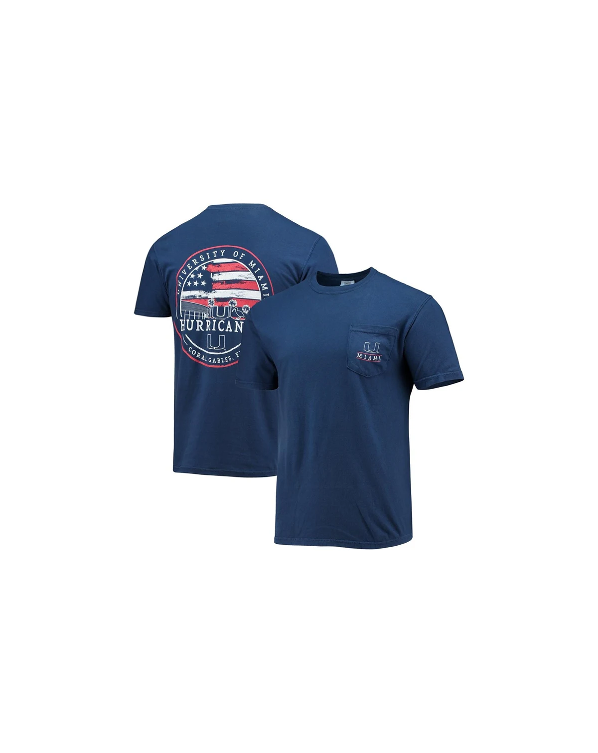 Men's Navy Miami Hurricanes Campus Americana T-Shirt