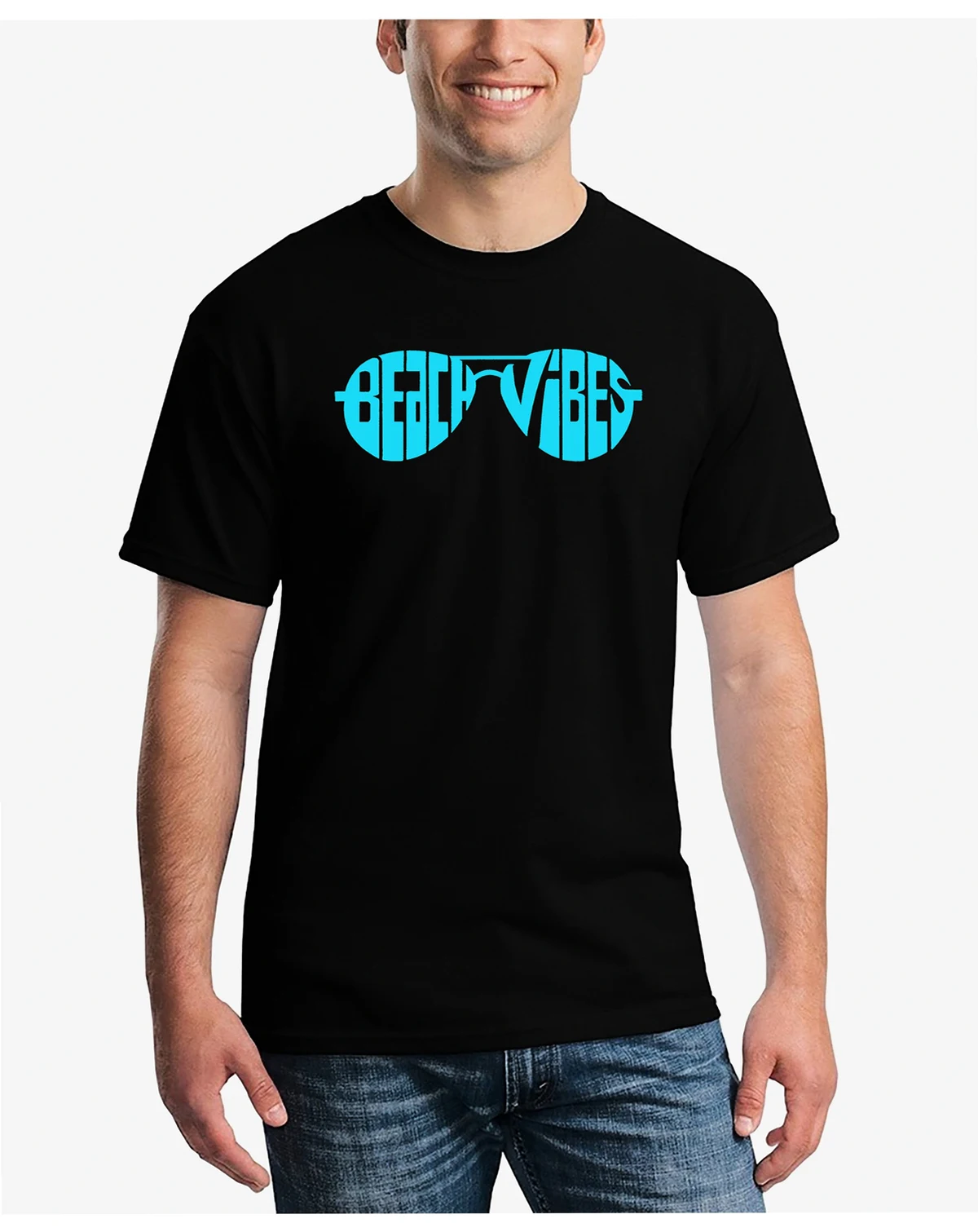Men's Beach Vibes Word Art T-Shirt