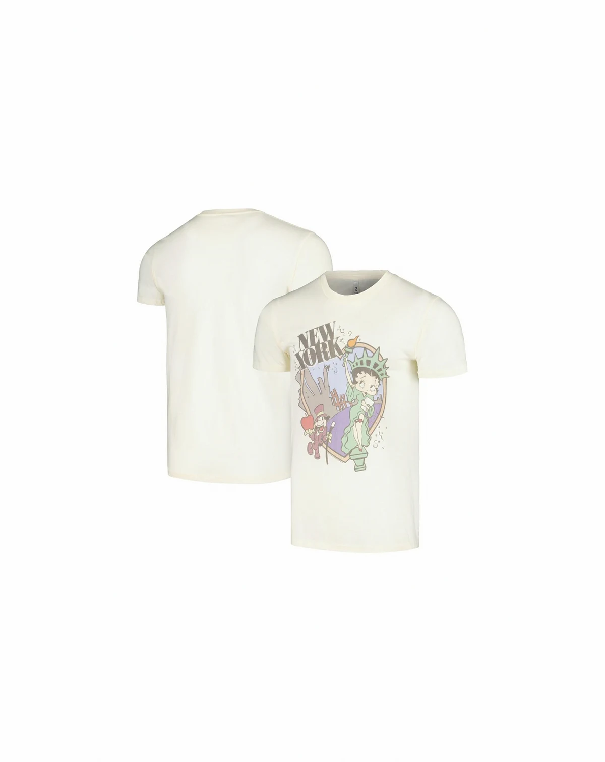 Men's and Women's Cream Betty Boop Graphic T-Shirt