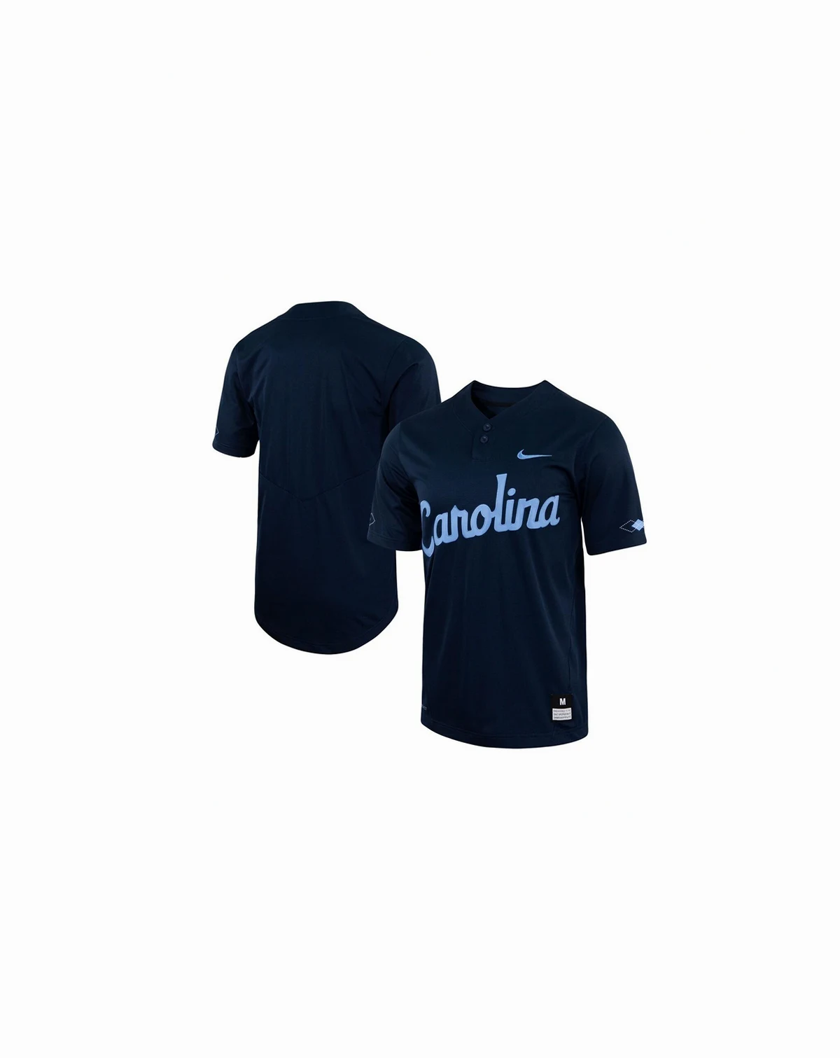 Men's Navy North Carolina Tar Heels Two-Button Replica Baseball Jersey