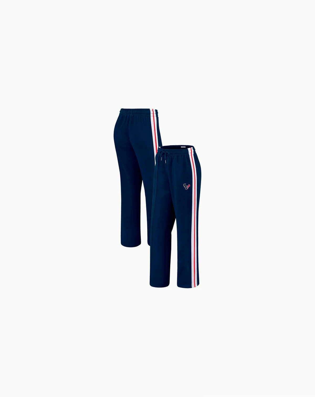 Women's Navy Houston Texans Color-Block Straight Leg Pants