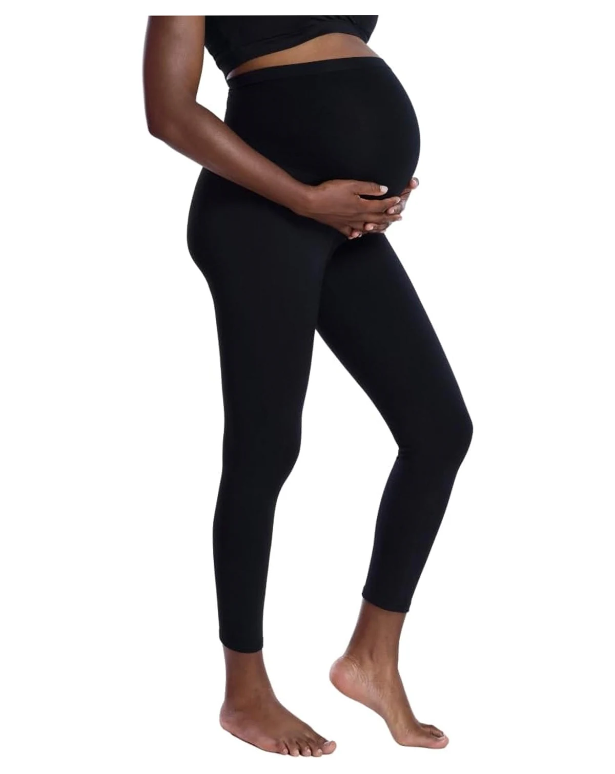 Plus Size Essential Stretch Secret Fit Over the Belly Leggings - Motherhood