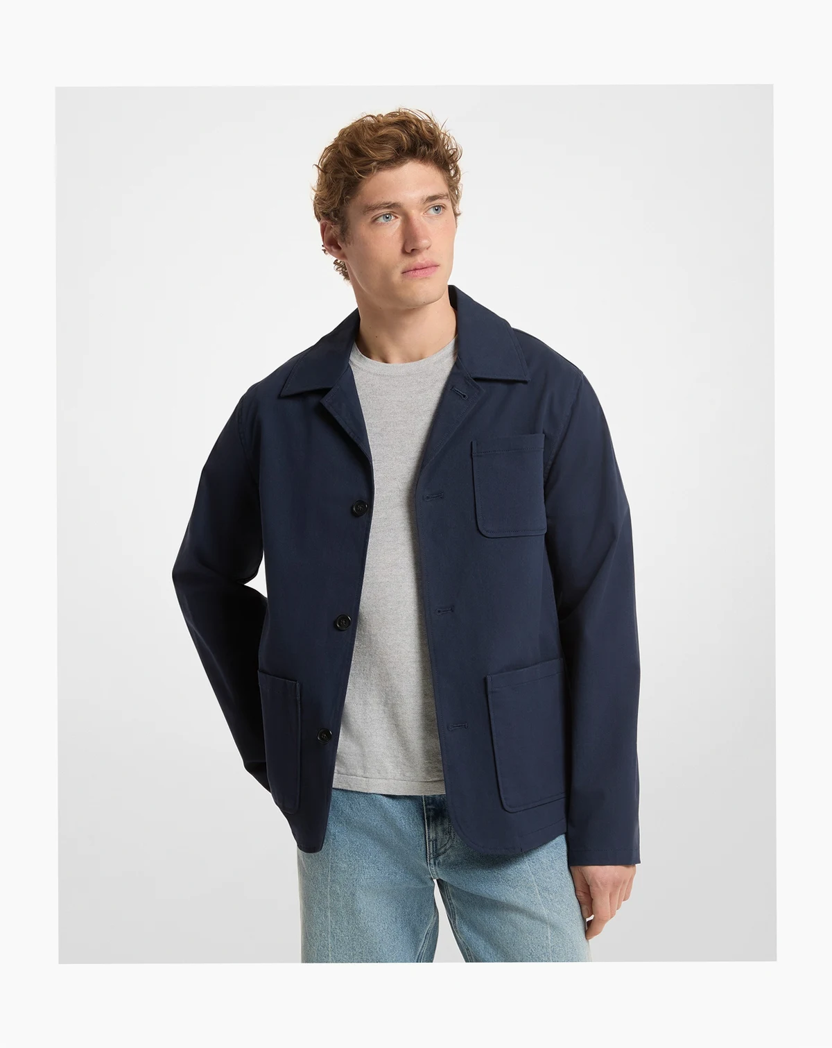 Men's Flat Collar Coat