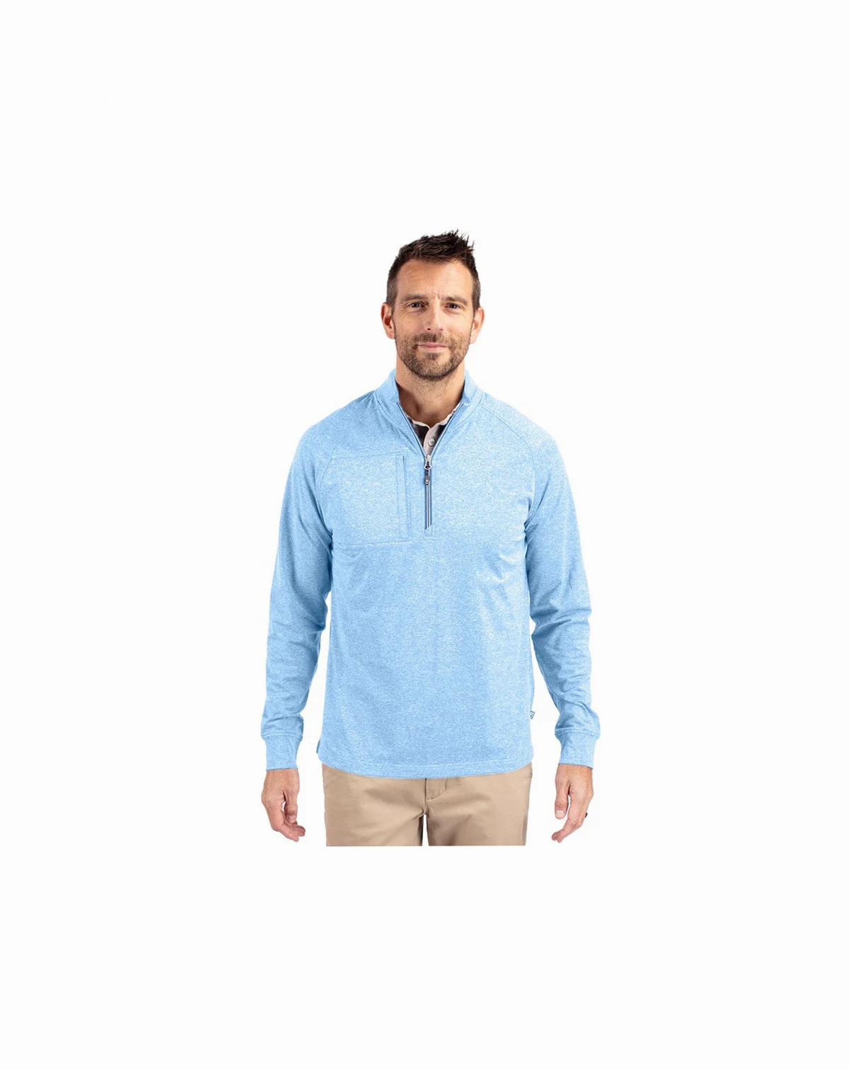 Men's Adapt Eco Knit Heather Quarter Zip Pullover