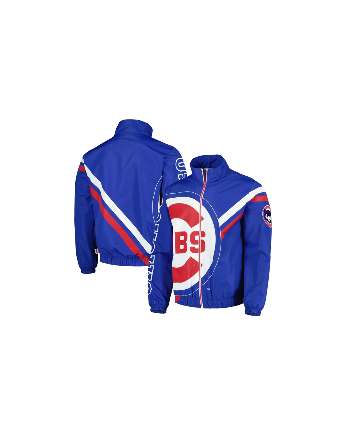 Men's Royal Chicago Cubs Exploded Logo Warm Up Full-Zip Jacket