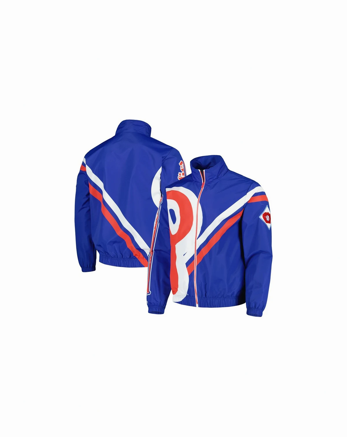 Men's Royal Philadelphia Phillies Exploded Logo Warm Up Full-Zip Jacket