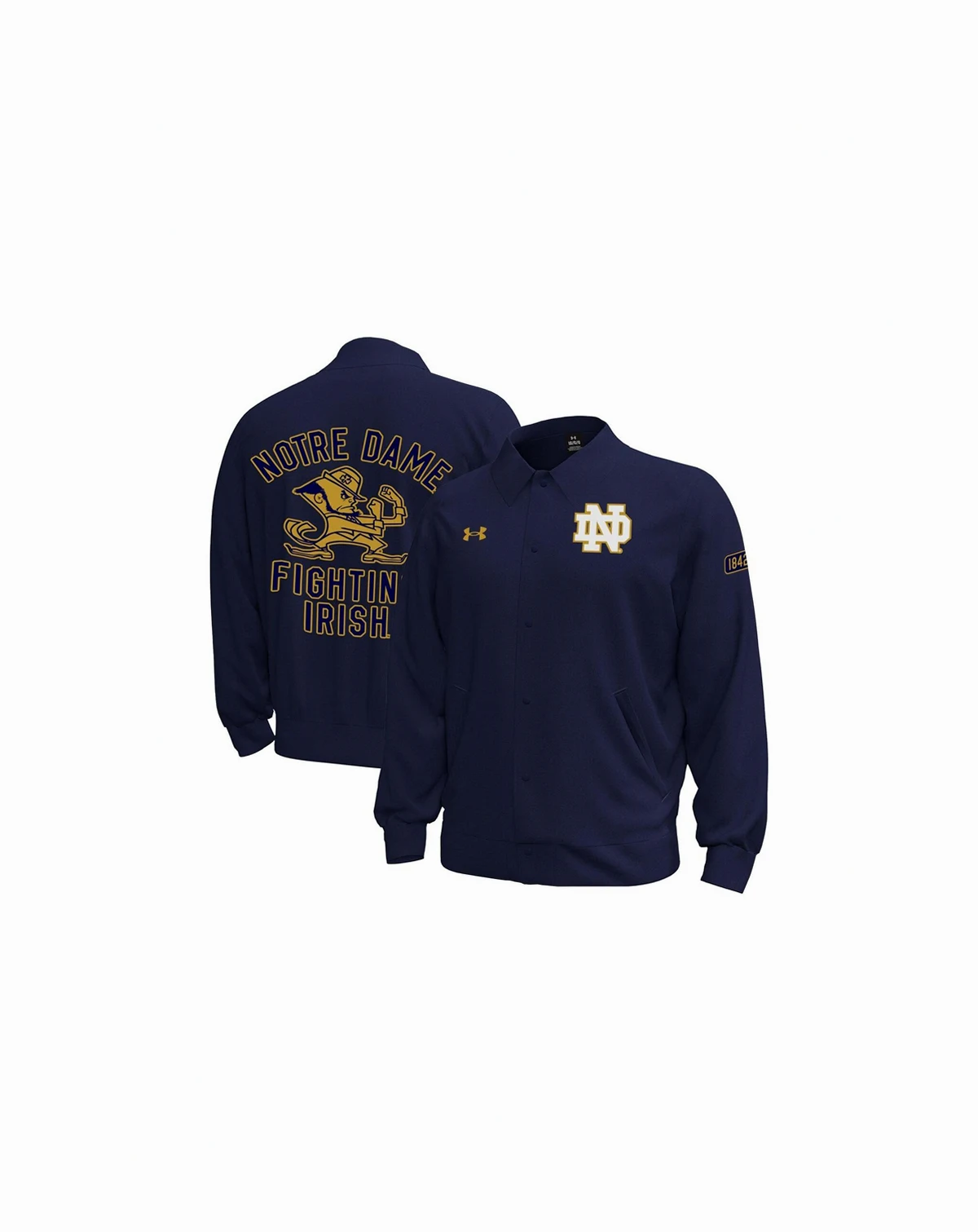 Men's Navy Notre Dame Fighting Irish Gameday Icon Full-Snap Fleece Jacket