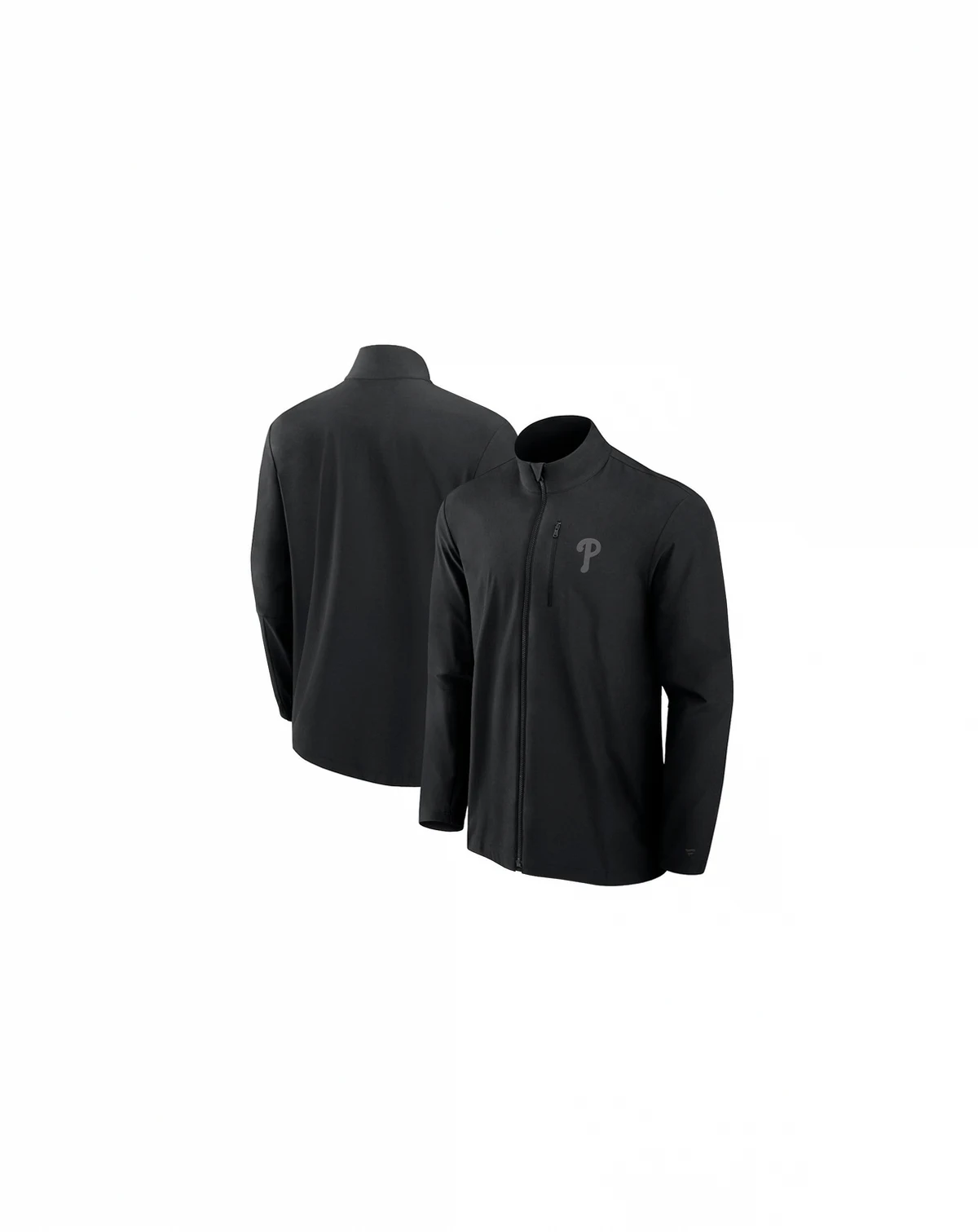 Men's Black Philadelphia Phillies Front Office Woven Full-Zip Jacket