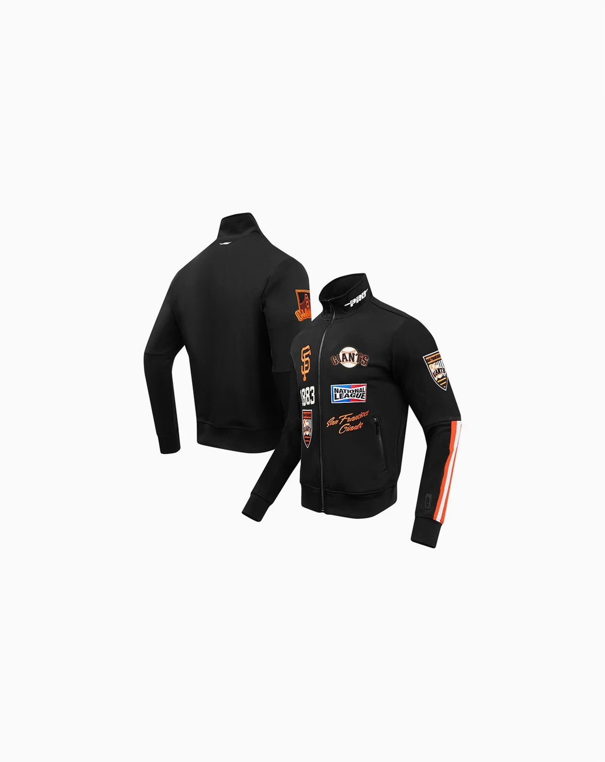 Men's Black San Francisco Giants Fast Lane Full-Zip Track Jacket