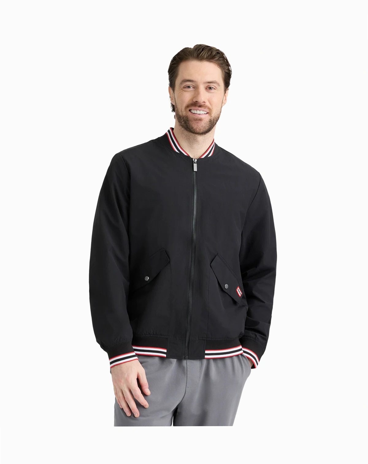 Men's Gaston Striped Rib Bomber Jacket