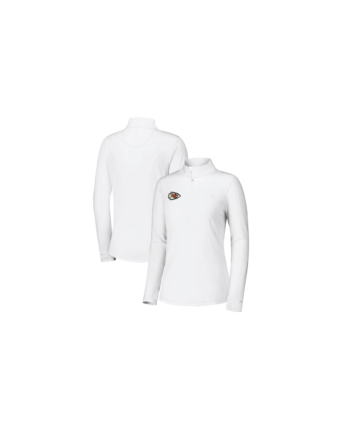 Women's White Kansas City Chiefs Sport Playa Vista IslandZone Quarter-Zip Jacket