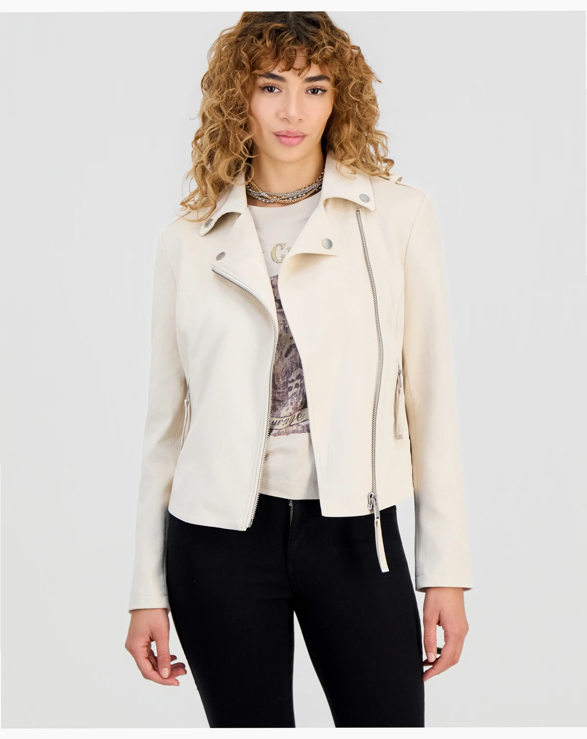 Women's New Monica Faux-Suede Moto Jacket