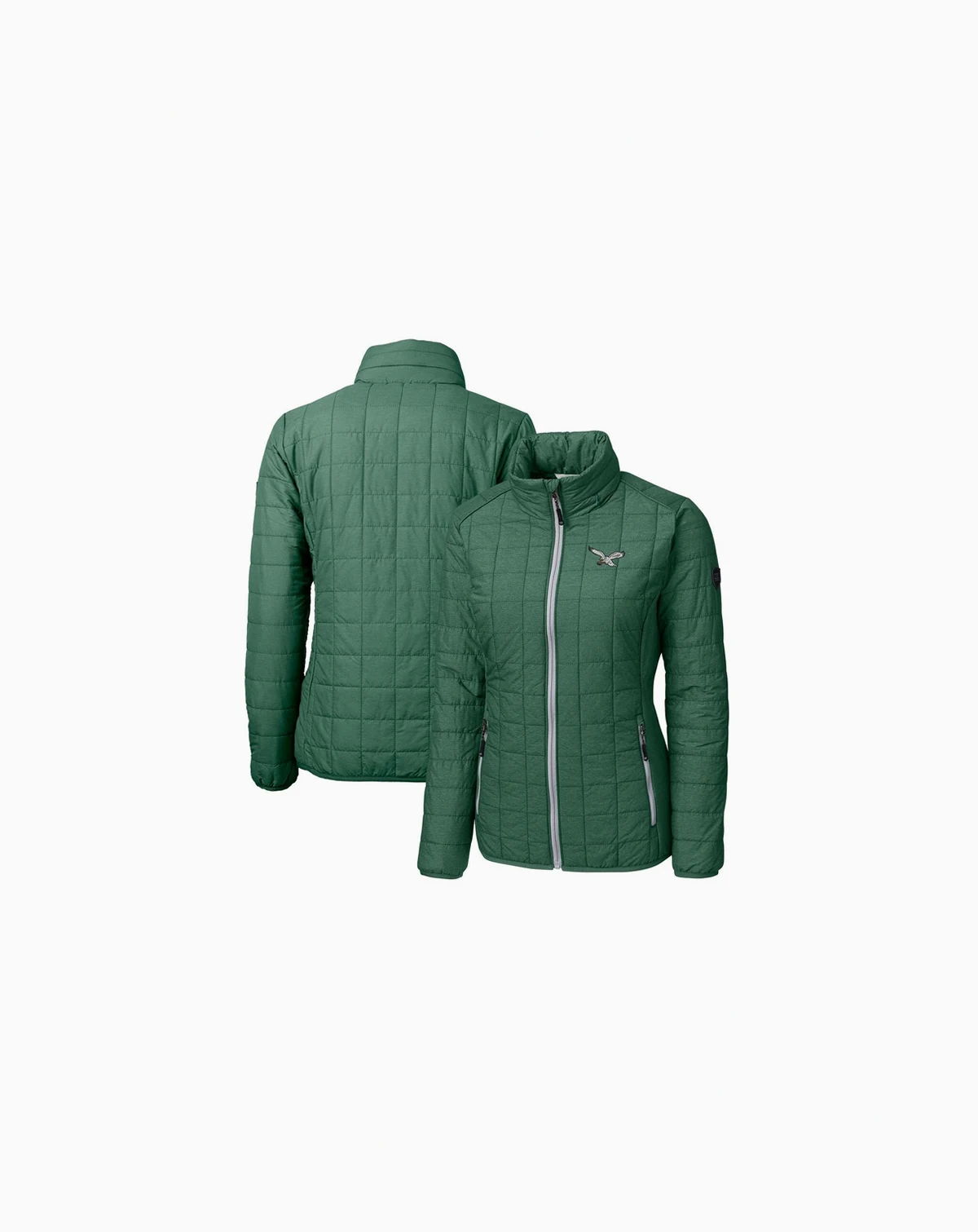 Women's Green Philadelphia Eagles Gridiron Classics Logo Rainier PrimaLoft Eco Insulated Full-Zip Puffer Jacket