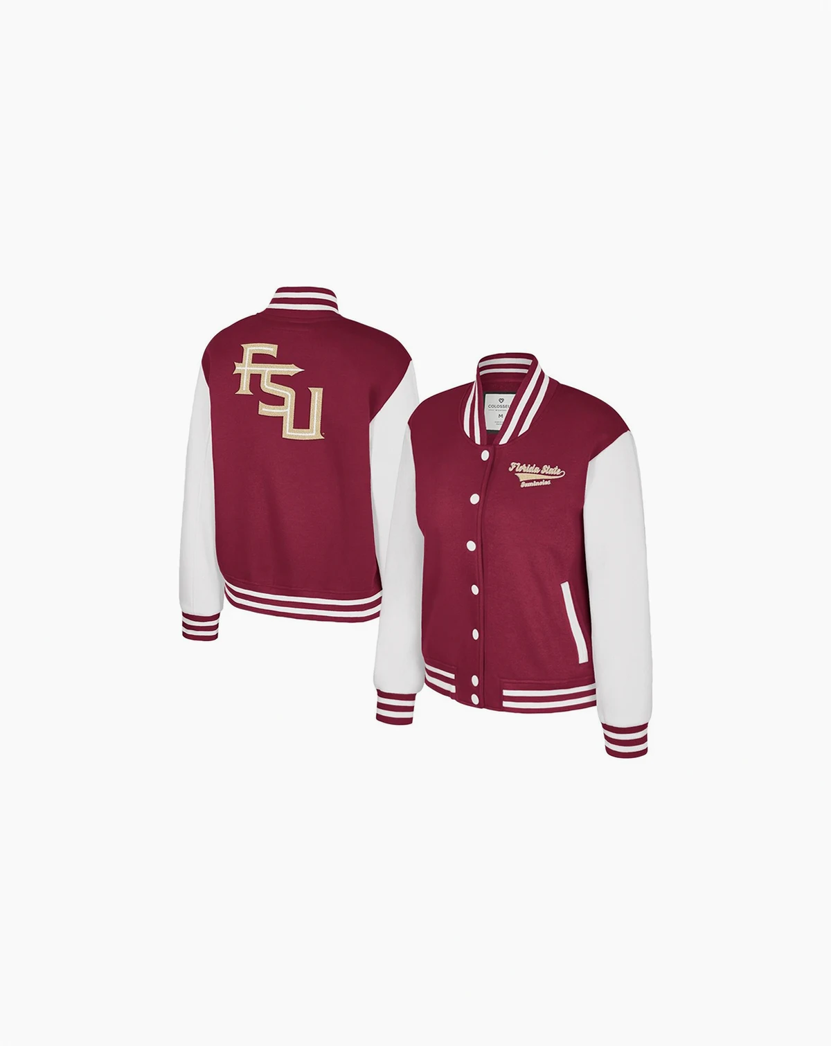 Women's Garnet Florida State Seminoles French Baguette Full Snap Fleece Jacket